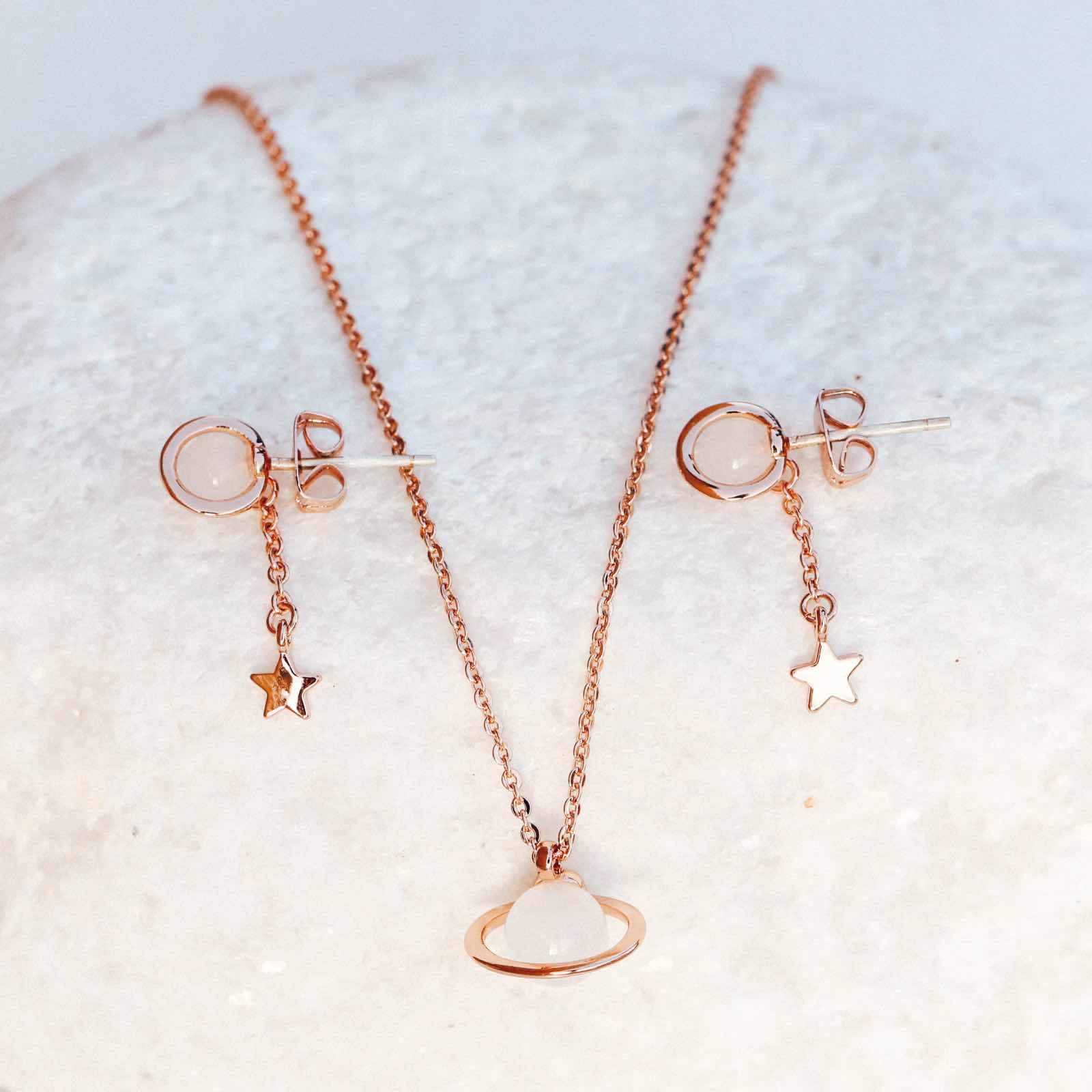 Saturn Necklace & Earring Set - Image 5