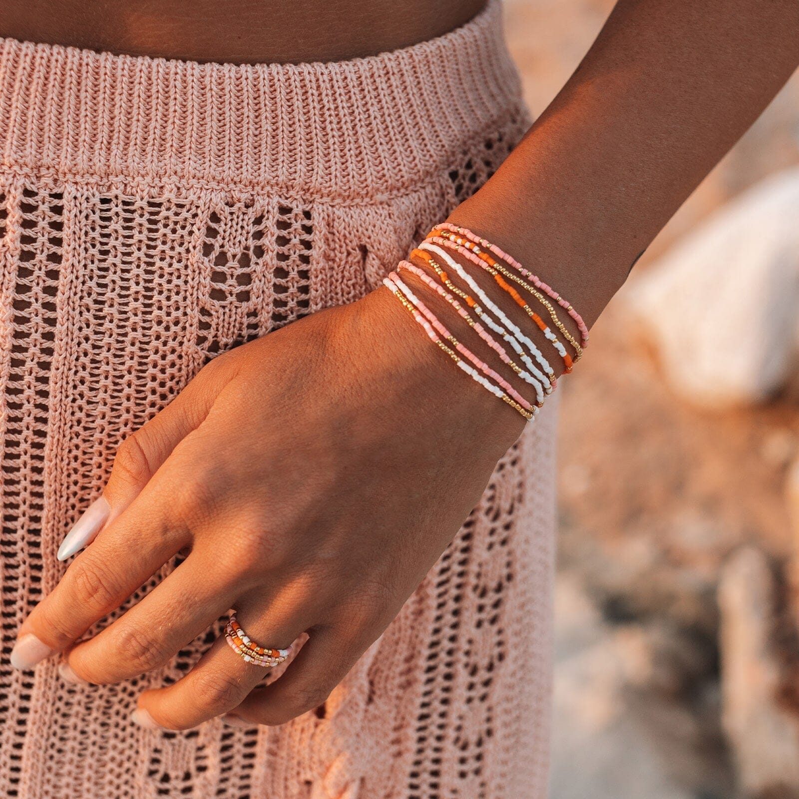 Warm Breeze Stretch Bracelet Set of 8 - Image 3
