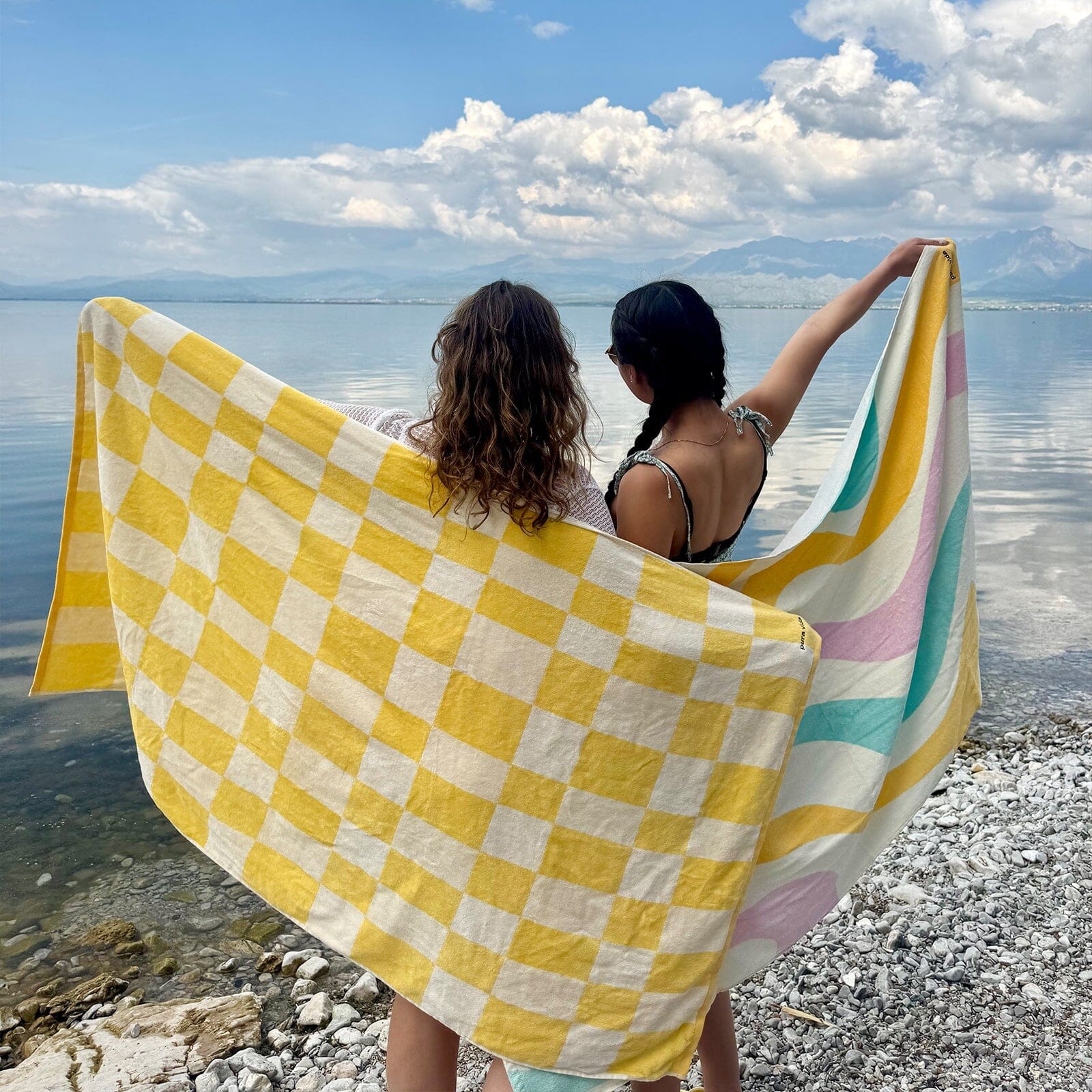 Yellow & White Checkerboard Towel - Image 6